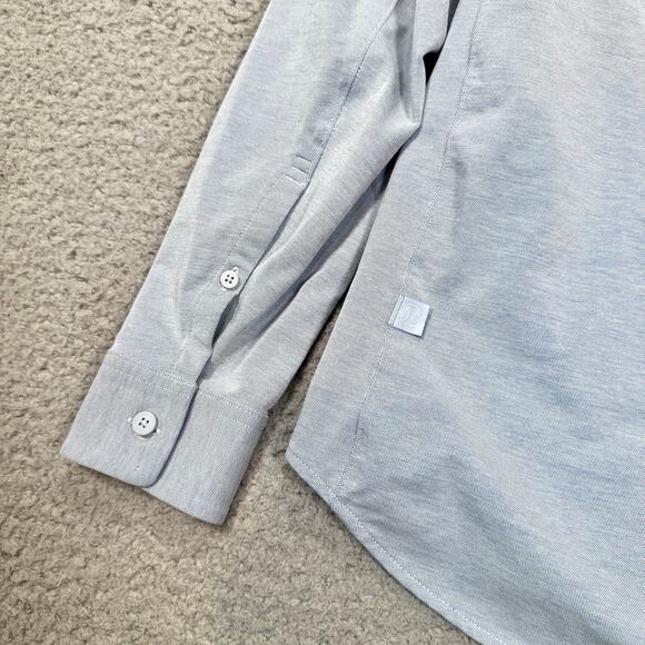 Lululemon Commission Long-Sleeve Slim Shirt Pocket Mens XS Blue Button Up Career - Picture 7 of 10